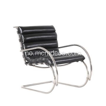 Moderne svart skinn MR Lounge Chair Replica